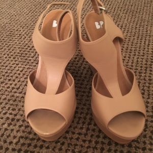 BP Size 6 Nude Wedges Worn Once